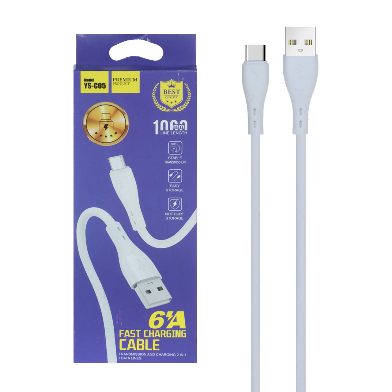 کابل شارژ فست Type-C مدل YS-C05
